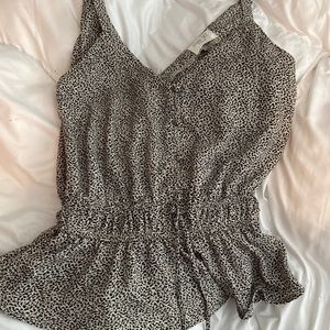 Sienna Sky flowy tank top cheetah print